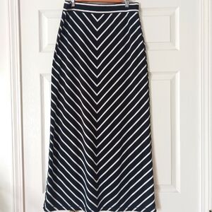 Faded Glory • Women's Black and White Striped Long Maxi Skirt